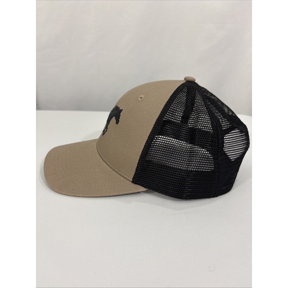 Life is Good Galloping Horse Trucker Hat Mesh Snapback Black Tan OS - Picture 3 of 8